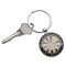Contemporary Home Living 1.25" Black and Silver Dart Board Design Key Chain